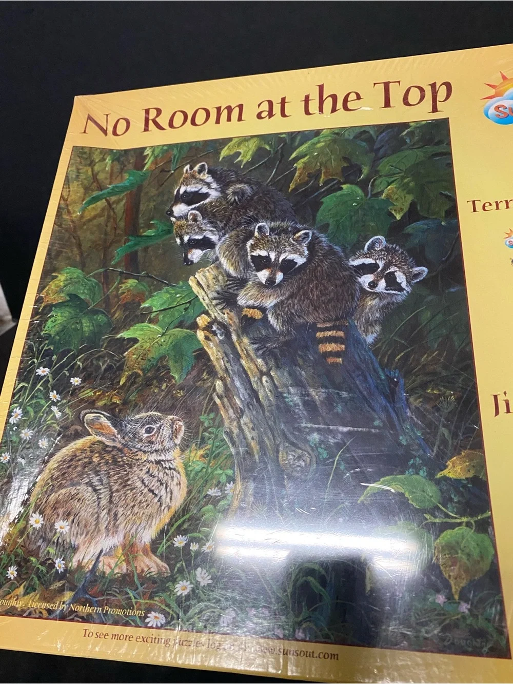 Sun out “ No room at the top” jigsaw puzzle, wildlife by Terry Doughty